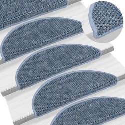 Tapis d'escalier autocollants 15 pcs 56x17x3 cm Bleu 512992512992
