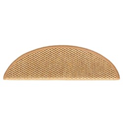 Tapis d'escalier autocollants aspect sisal 15 pcs 56x17x3 cm 512993512993