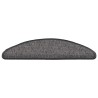 Tapis d'escalier 15 pièces 56 x 17 x 3 cm Beige et gris Demi-rond 512994512994