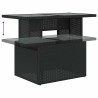 Salon de jardin 6 pcs avec coussins noir résine tressée 513004513004