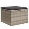 Salon de jardin 6 pcs avec coussins gris clair résine tressée 513005513005