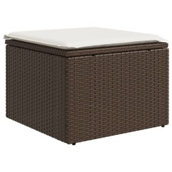 Salon de jardin avec coussins 6 pcs marron résine tressée 513009513009