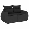 Salon de jardin 5 pcs avec coussins noir résine tressée 513010513010