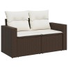Salon de jardin avec coussins 6 pcs marron résine tressée 513017513017