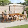 Ensemble à manger de jardin 5pcs bois d'acacia solide textilène 513054513054