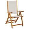 Ensemble à manger de jardin 5pcs bois d'acacia solide textilène 513054513054
