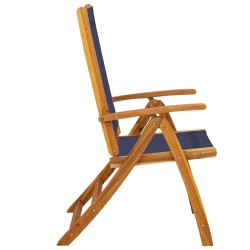 Chaises pliables de jardin lot de 6 bois d'acacia et textilène 513057513057