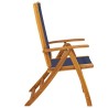 Chaises pliables de jardin lot de 6 bois d'acacia et textilène 513057513057