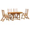 Ensemble à manger de jardin 5pcs bois d'acacia solide textilène 513064513064
