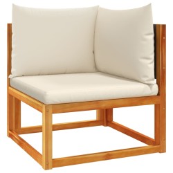 Ensemble de canapés de jardin 4 pièces avec coussins en bois d'acacia et rotin 513069513069