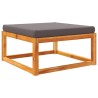 Ensemble de canapés de jardin 5 pièces avec coussins en bois d'acacia et rotin 513070513070