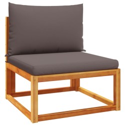 Ensemble de canapés de jardin 4 pièces avec coussins en bois d'acacia et rotin 513071513071
