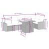 Salon de jardin avec coussins 7 pcs beige résine tressée 513089513089