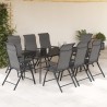 Chaises pliables de jardin lot de 8 gris résine tressée 513095513095