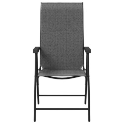 Chaises pliables de jardin lot de 8 gris résine tressée 513095513095