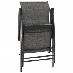 Chaises pliables de jardin lot de 8 gris résine tressée 513095513095