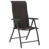 Chaises pliables de jardin lot de 8 café noir résine tressée 513096513096