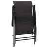 Chaises pliables de jardin lot de 8 café noir résine tressée 513096513096