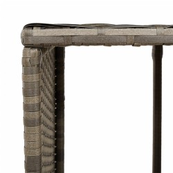Cadre de bain à remous gris résine tressée bois massif d'acacia 513100513100