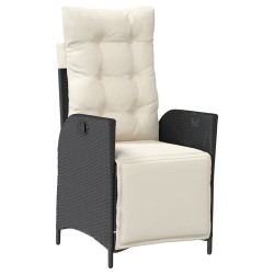 Ensemble à manger de jardin 4 pcs avec coussins noir 513129513129