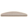 Tapis d'escalier 15 pièces 65 x 21 x 4 cm Argent Demi-rond Grand 513132513132