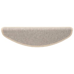 Tapis d'escalier 15 pièces 65 x 21 x 4 cm Argent Demi-rond Grand 513132513132