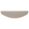Tapis d'escalier 15 pièces 65 x 21 x 4 cm Argent Demi-rond Grand 513132513132