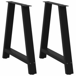 Pieds de table à manger en forme de A 2 pièces Noir 80 x (72-73) cm Acier 513149513149