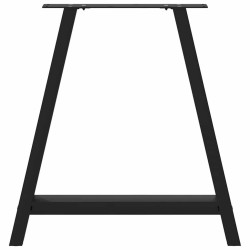 Pieds de table à manger en forme de A 2 pièces Noir 80 x (72-73) cm Acier 513149513149