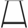 Pieds de table à manger en forme de A 2 pièces Noir 80 x (72-73) cm Acier 513149513149