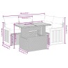 Salon de jardin avec coussins 5 pcs beige résine tressée 513153513153