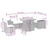 Salon de jardin avec coussins 7 pcs beige résine tressée 513164513164