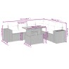 Salon de jardin avec coussins 7 pcs beige résine tressée 513167513167