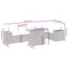 Salon de jardin avec coussins 7 pcs beige résine tressée 513168513168