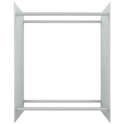 Portant de bois de chauffage Blanc 80x35x100 cm Verre trempé 513174513174