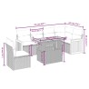 Salon de jardin avec coussins 7 pcs beige résine tressée 513183513183