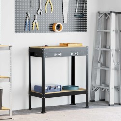 Atelier Noir 80 x 40 x 91 cm Bois d'ingénierie et métal 513187513187