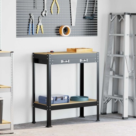 Atelier Noir 80 x 40 x 91 cm Bois d'ingénierie et métal 513187513187