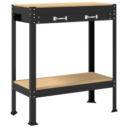 Atelier Noir 80 x 40 x 91 cm Bois d'ingénierie et métal 513187513187