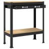 Atelier Noir 80 x 40 x 91 cm Bois d'ingénierie et métal 513187513187