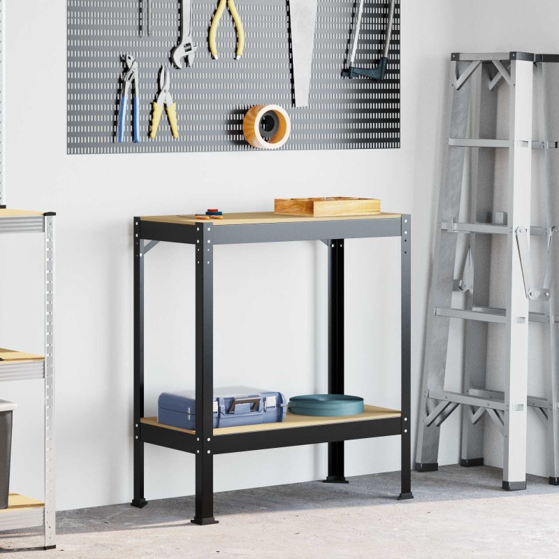 Atelier Noir 81 x 41 x 91 cm Bois d'ingénierie et métal 513189513189