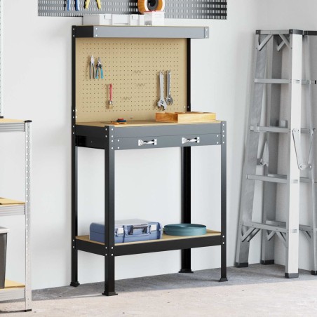 Atelier Noir 81 x 41 x 145 cm Bois d'ingénierie et métal 513196513196