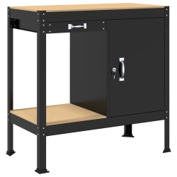 Atelier Noir 90 x 49 x 91 cm Bois d'ingénierie et métal 513197513197