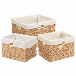 Paniers de rangement 3 pcs Naturel Jacinthe d'eau 513206513206