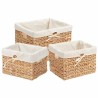 Paniers de rangement 3 pcs Naturel Jacinthe d'eau 513206513206