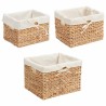 Paniers de rangement 3 pcs Naturel Jacinthe d'eau 513206513206