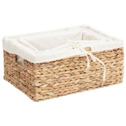Paniers de rangement 3 pcs Naturel Jacinthe d'eau 513207513207