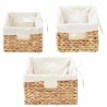 Paniers de rangement 3 pcs Naturel Jacinthe d'eau 513207513207