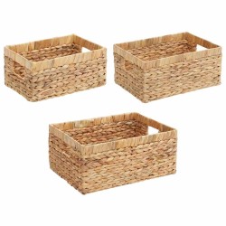 Paniers de rangement 3 pcs Naturel Jacinthe d'eau 513208513208