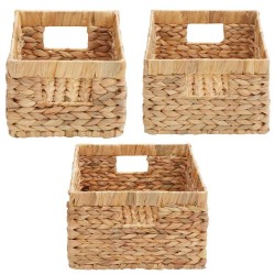 Paniers de rangement 3 pcs Naturel Jacinthe d'eau 513208513208